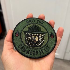 Weed Iron on Patch (Smokey Bear)
